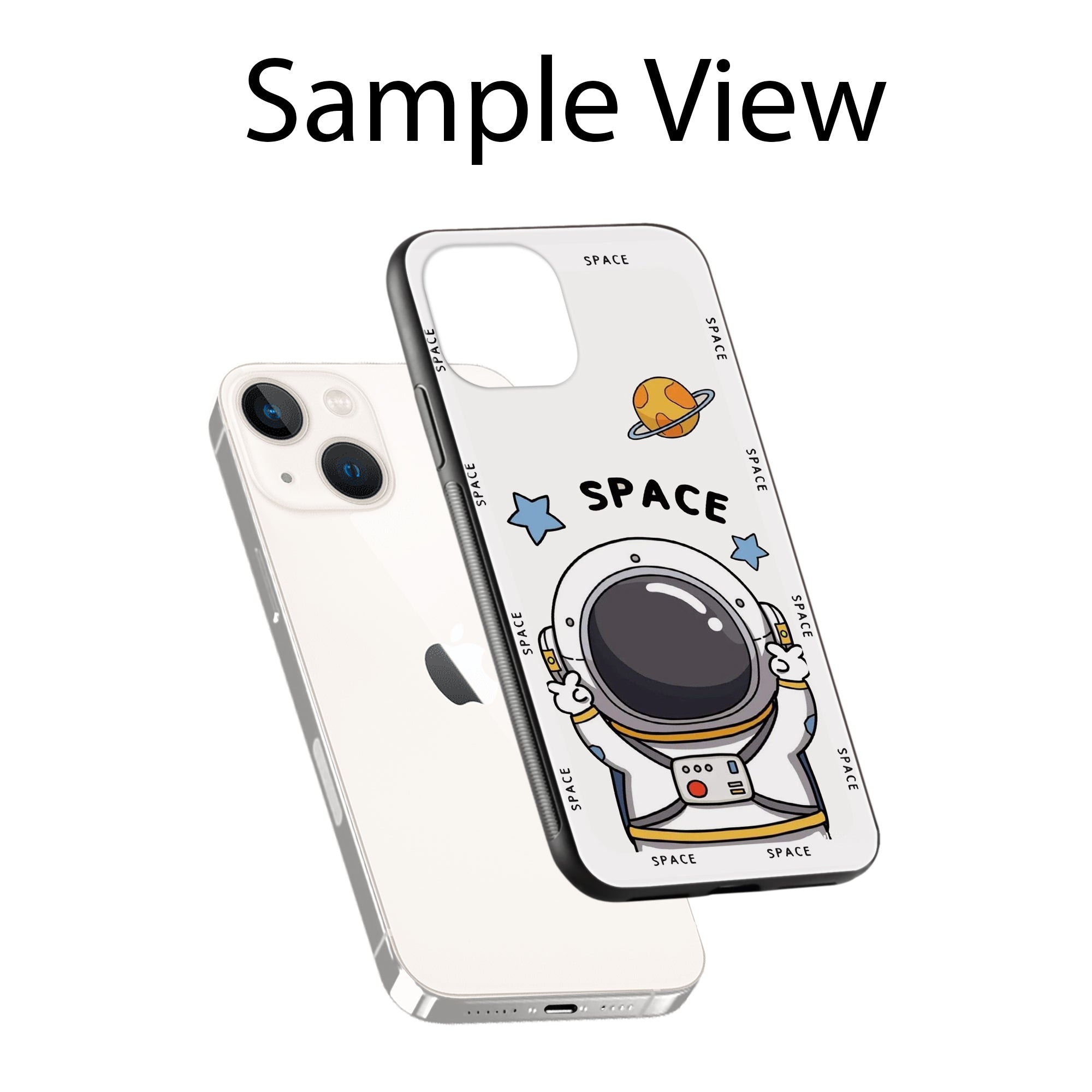 Buy Little Astronaut Metal-Silicon Back Mobile Phone Case/Cover For Samsung Galaxy M32 Online