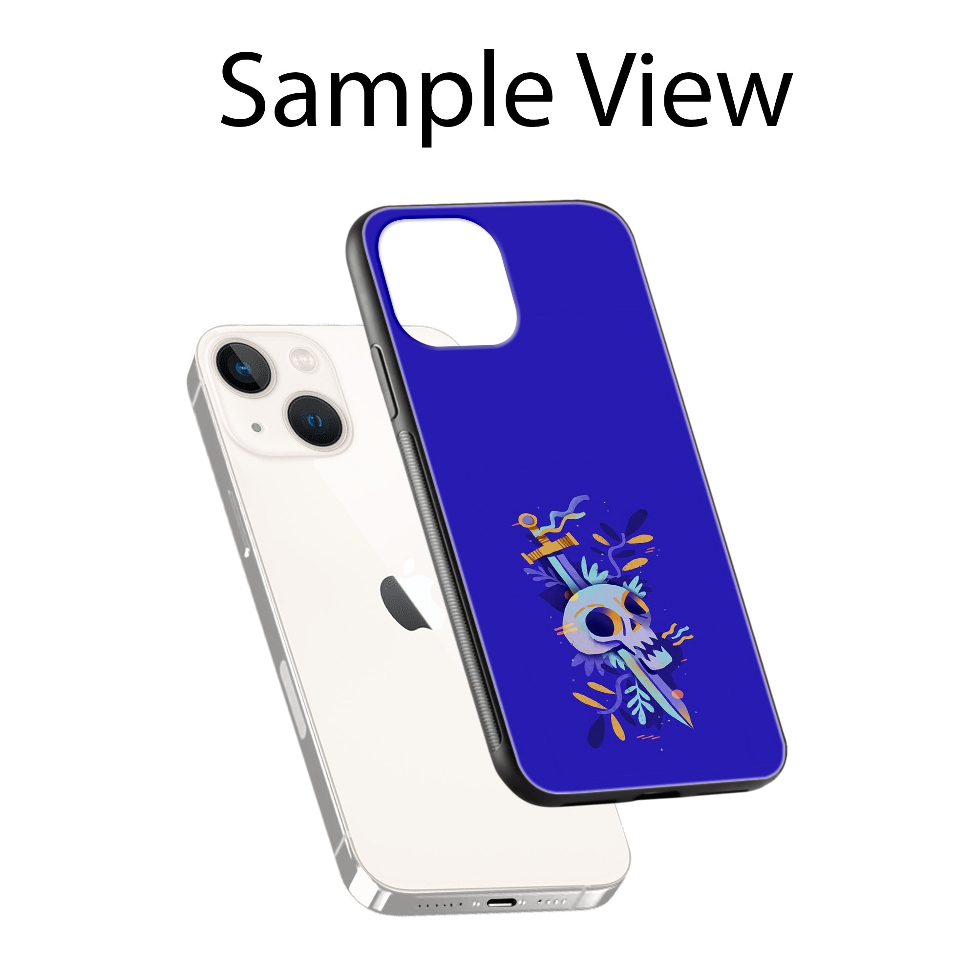 Buy Blue Skull Metal-Silicon Back Mobile Phone Case/Cover For Samsung S22 Ultra Online