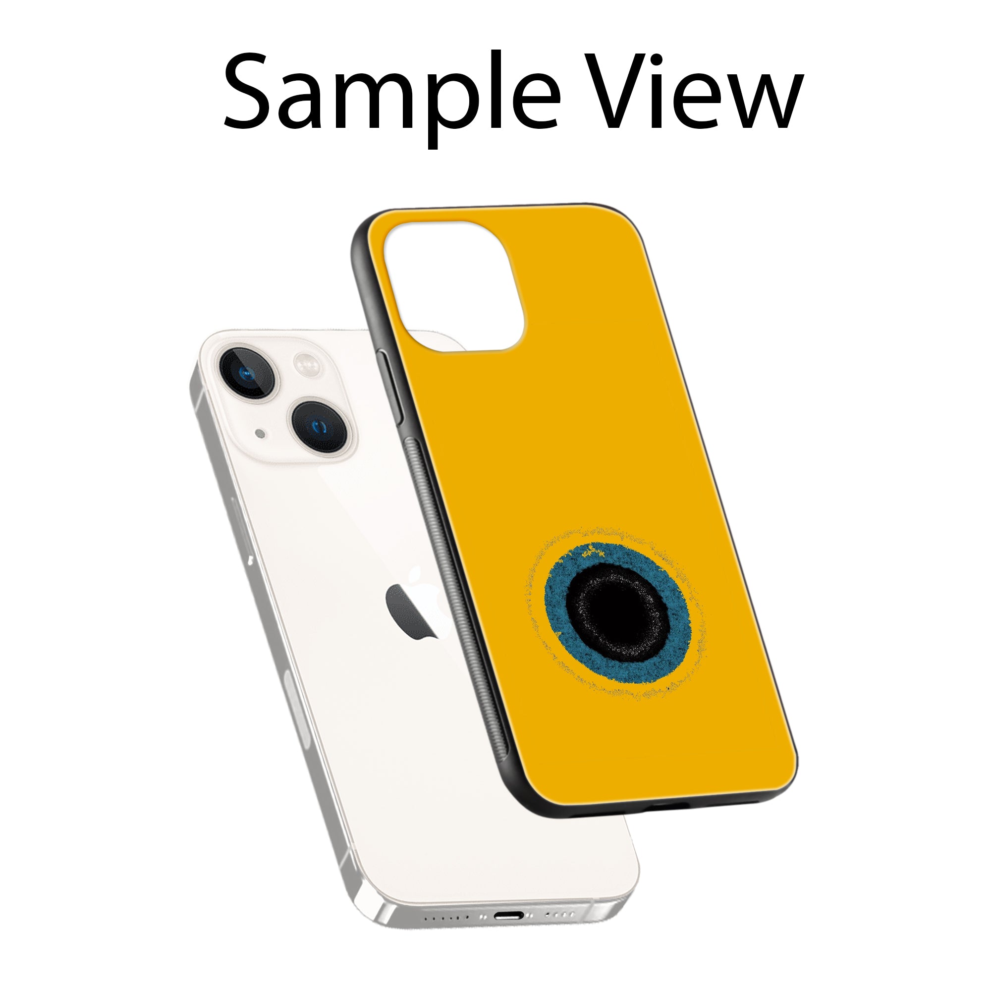 Buy Dark Hole With Yellow Background Metal-Silicon Back Mobile Phone Case/Cover For Samsung S22 Online