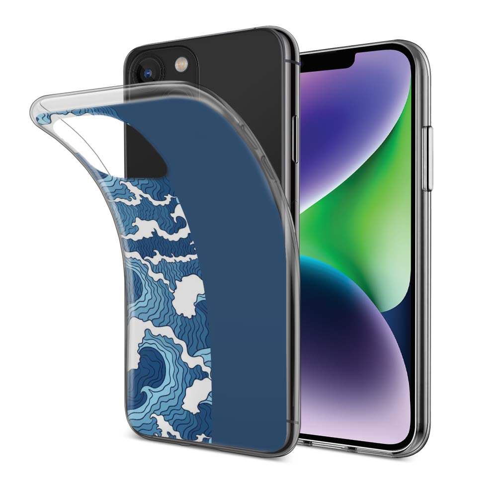 Buy Double Shade Blue Texture Soft Silicon Mobile Back Cover Online