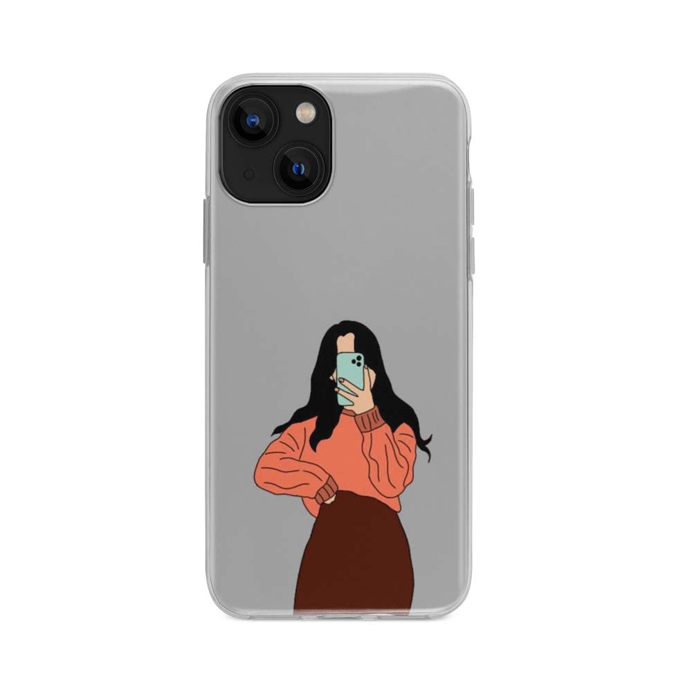 Buy Girl With Selfi Soft Silicon Mobile Back Cover Online