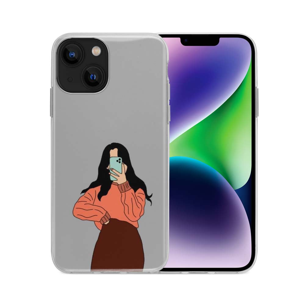 Buy Girl With Selfi Soft Silicon Mobile Back Cover Online