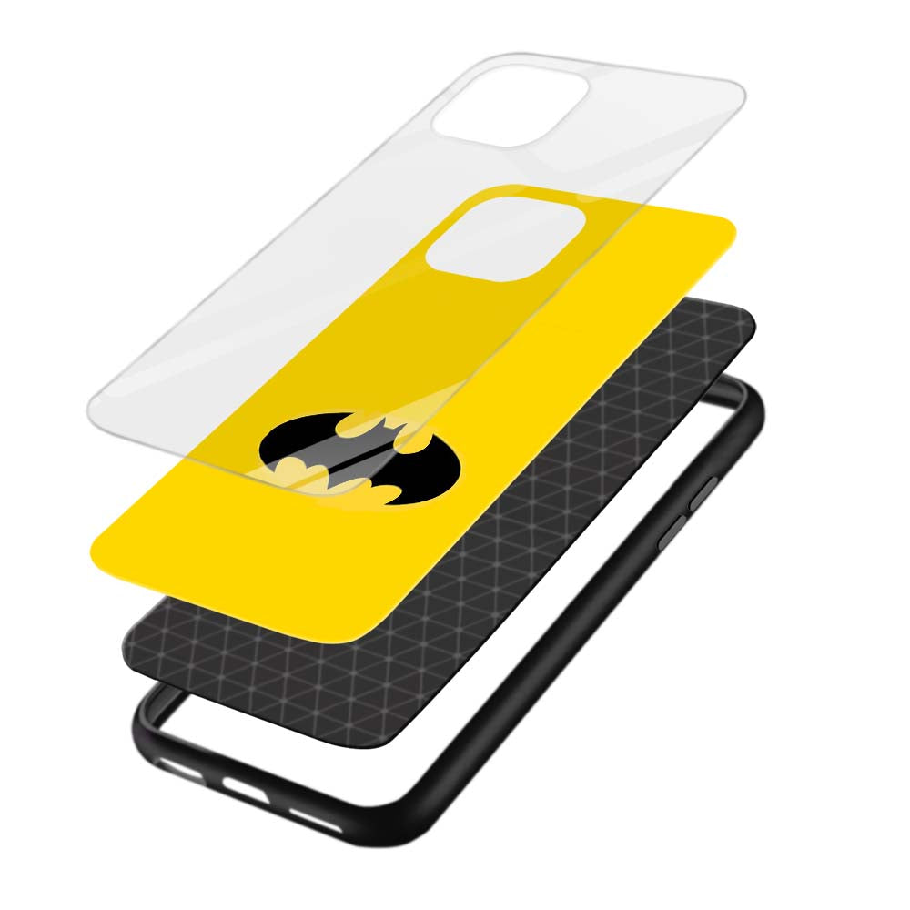 Buy Batman In Yellow Glass Back Phone Case/Cover Online