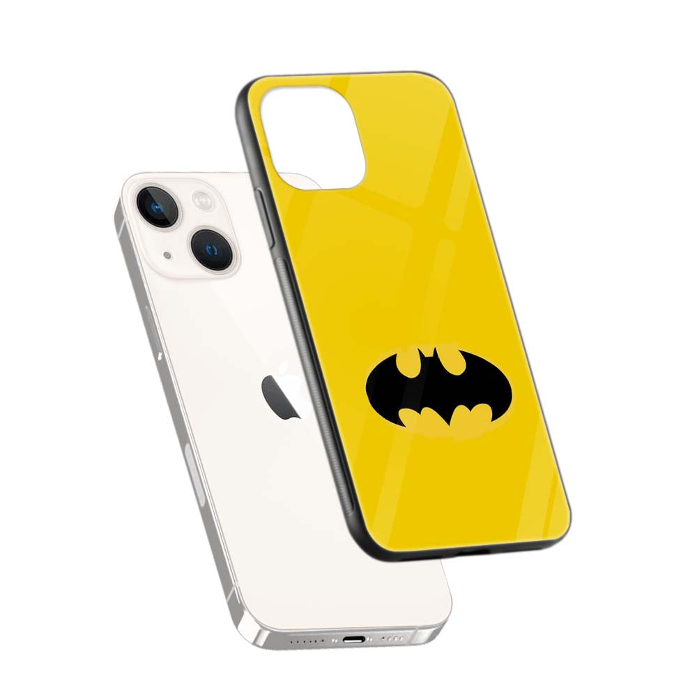 Buy Batman In Yellow Glass Back Phone Case/Cover Online