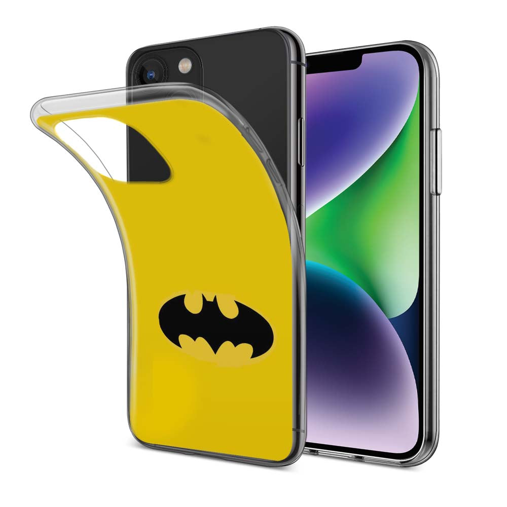 Buy Batman In Yellow Soft Silicon Mobile Back Cover Online