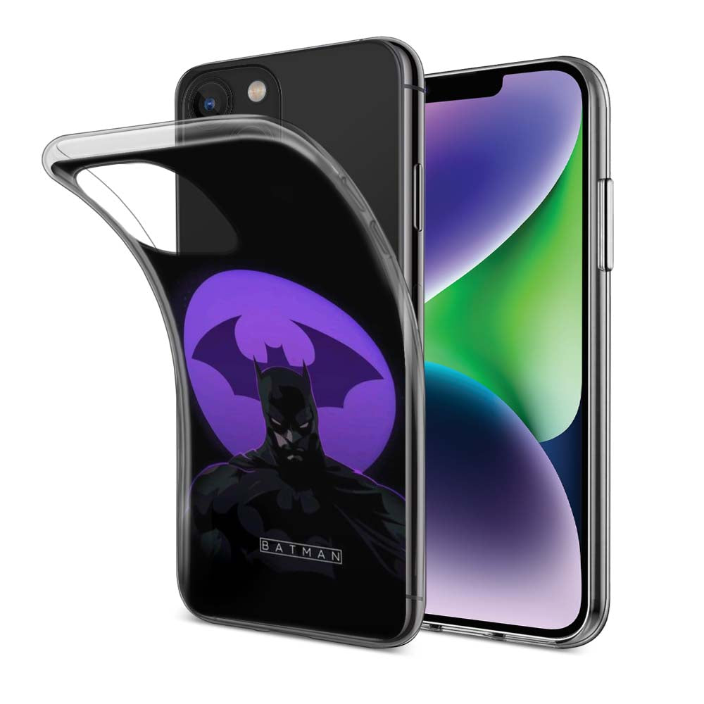 Buy Batman With Purple Circle Soft Silicon Mobile Back Cover Online