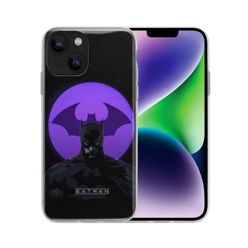 Buy Batman With Purple Circle Soft Silicon Mobile Back Cover Online