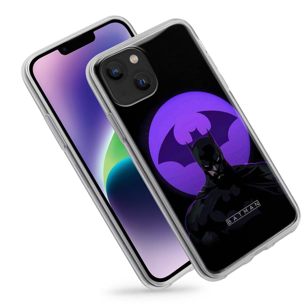 Buy Batman With Purple Circle Soft Silicon Mobile Back Cover Online