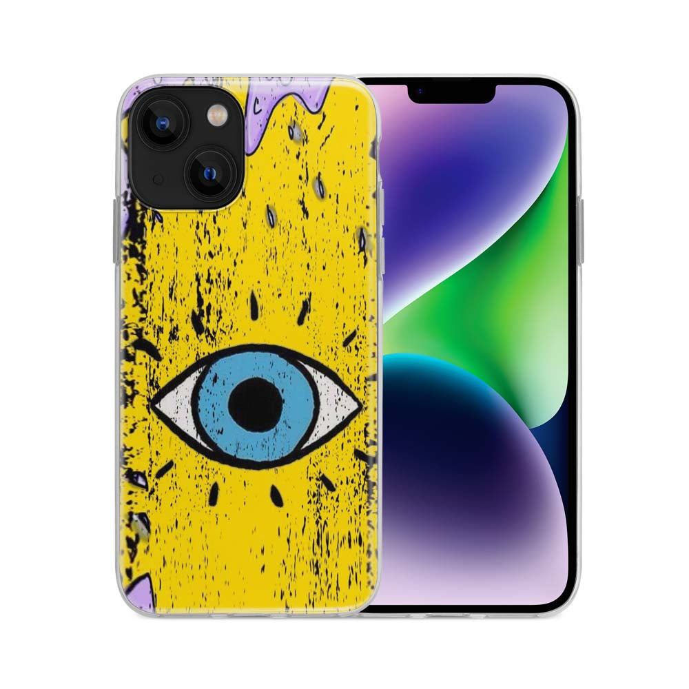 Buy Yellow Open Eye Soft Silicon Mobile Back Cover Online