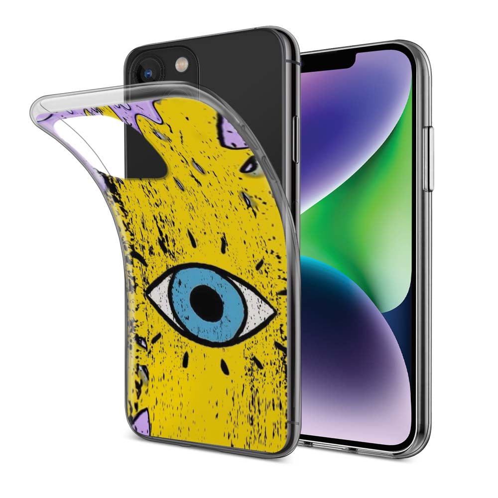 Buy Yellow Open Eye Soft Silicon Mobile Back Cover Online