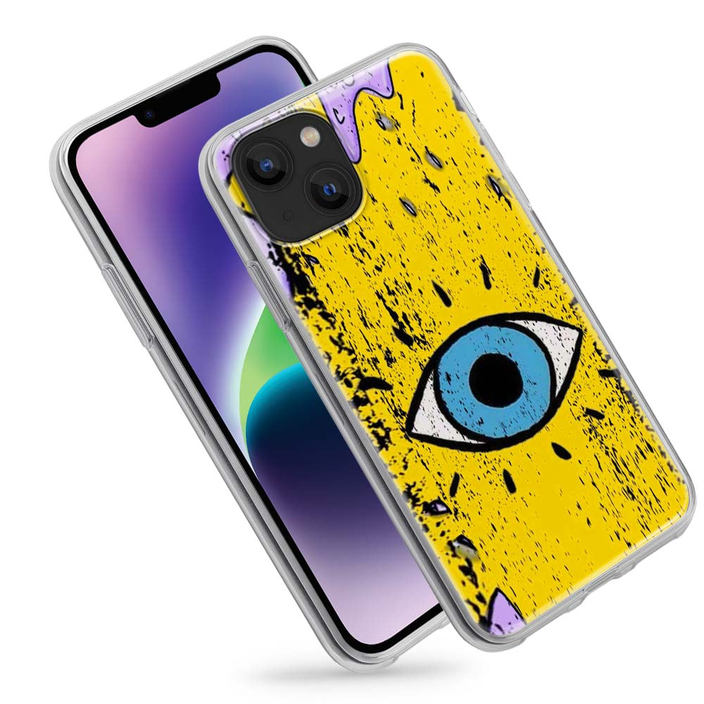 Buy Yellow Open Eye Soft Silicon Mobile Back Cover Online