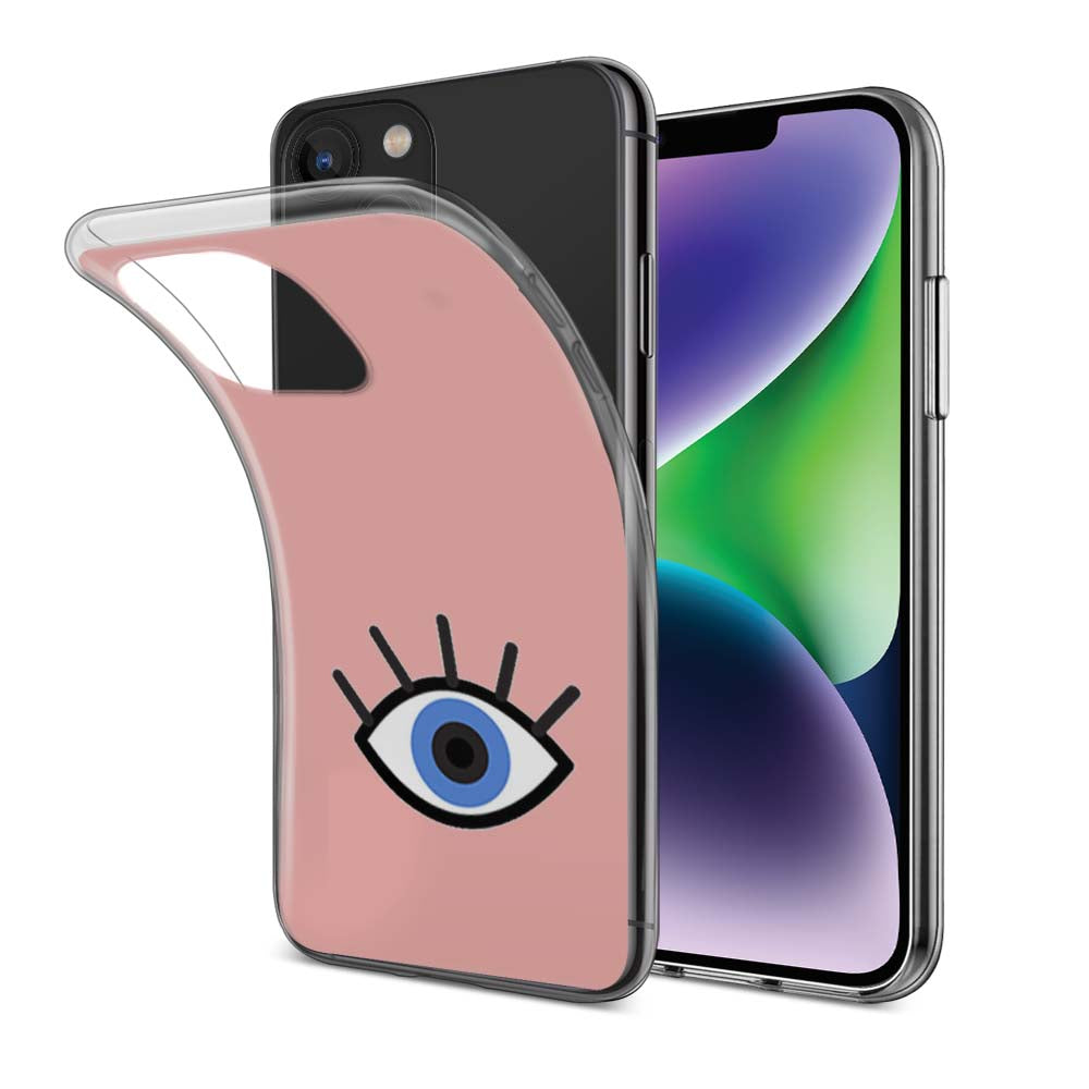 Buy Pink Eye Soft Silicon Mobile Back Cover Online