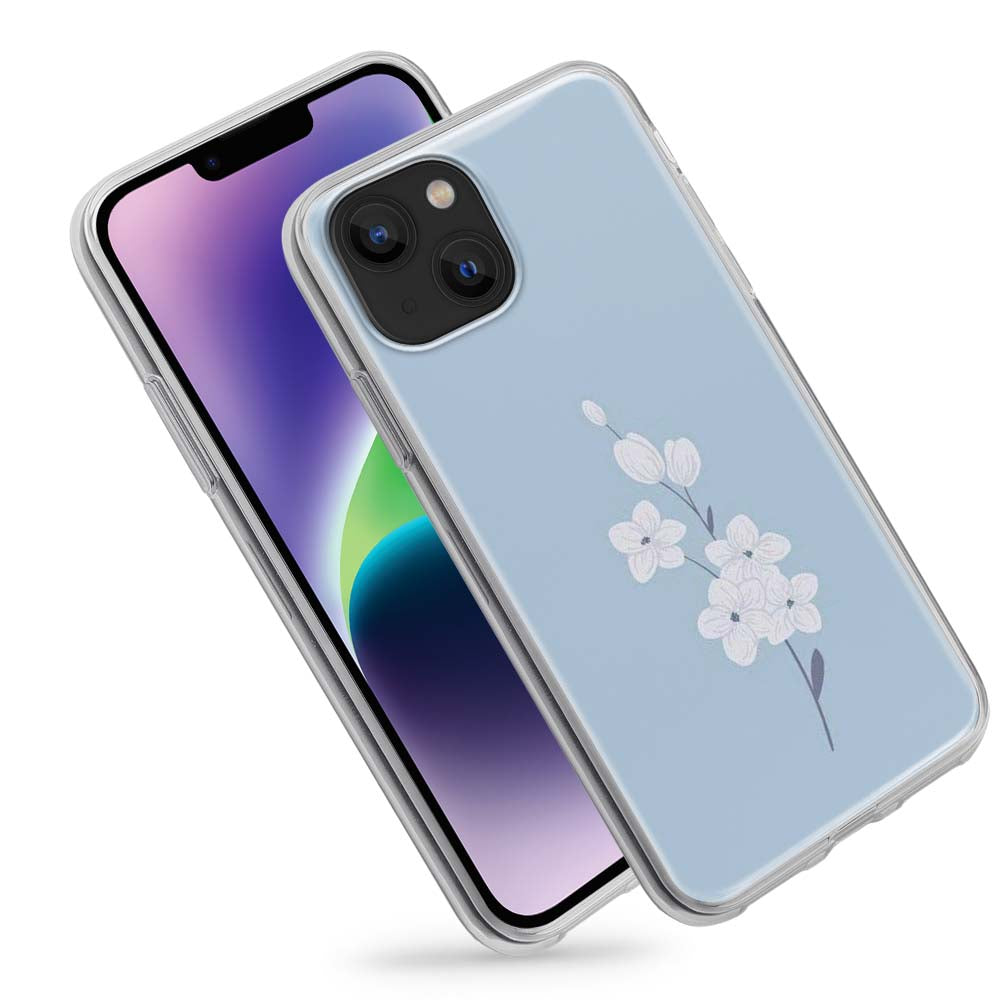 Buy Sky Blue Flowerblue FlowerSoft Silicon Mobile Back Cover Online