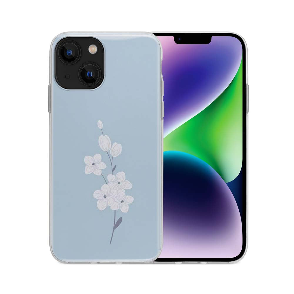 Buy Sky Blue Flowerblue FlowerSoft Silicon Mobile Back Cover Online