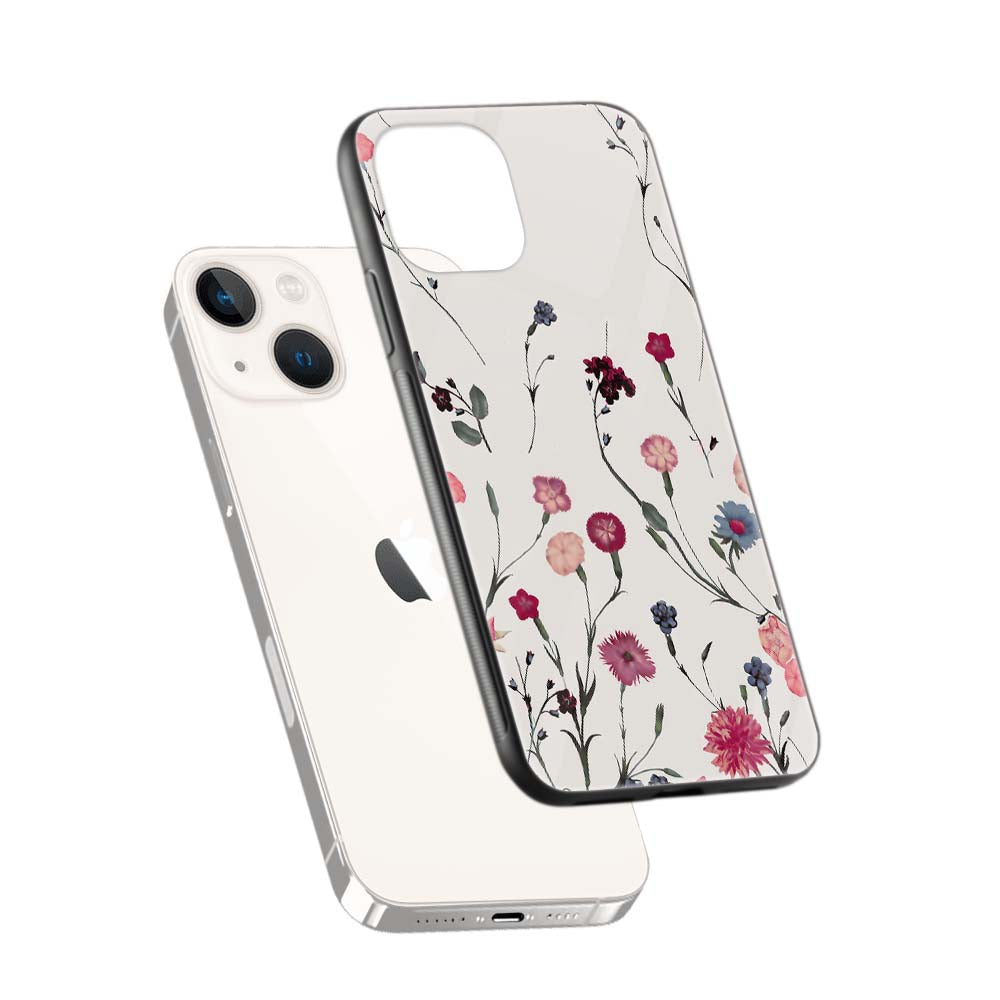 Buy Colourful Flower Glass Back Phone Case/Cover Online
