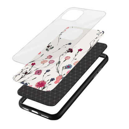 Buy Colourful Flower Glass Back Phone Case/Cover Online