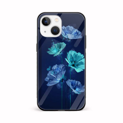 Buy Blue Flower Glass Back Phone Case/Cover Online