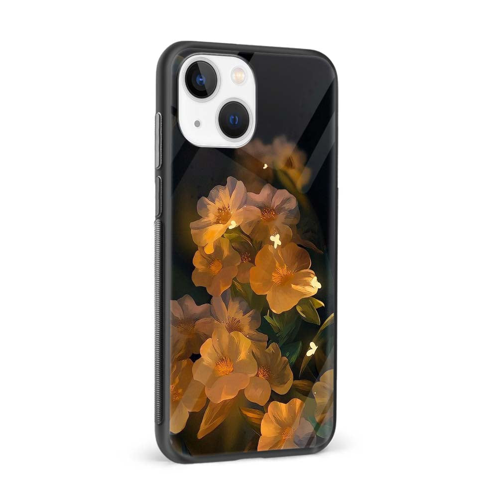 Buy Yellow Night Flower Glass Back Phone Case/Cover Online