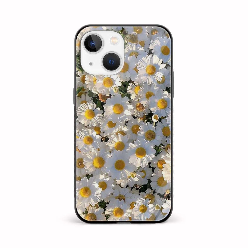 Buy White Flower Glass Back Phone Case/Cover Online