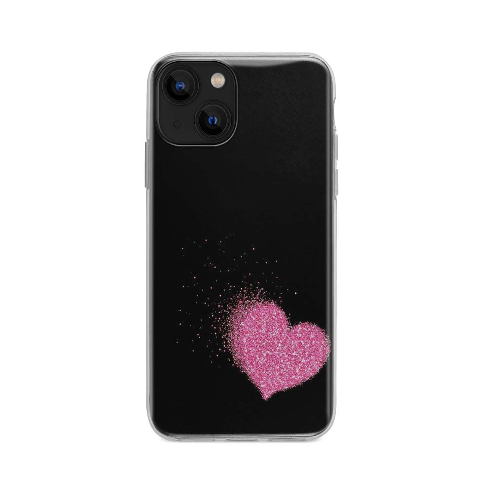 Buy Black Pink Heart Soft Silicon Mobile Back Cover Online