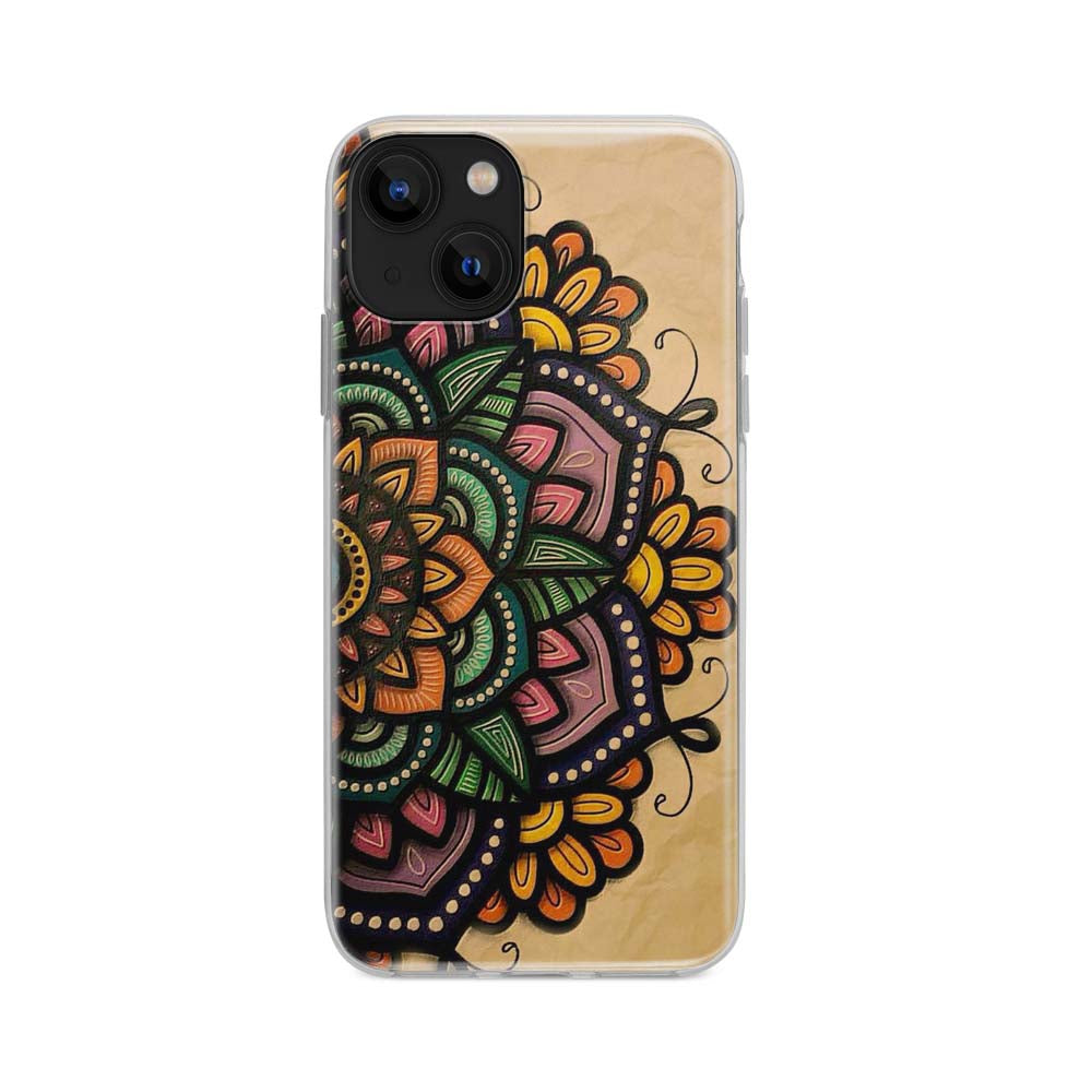 Buy Yellow Mandala Soft Silicon Mobile Back Cover Online