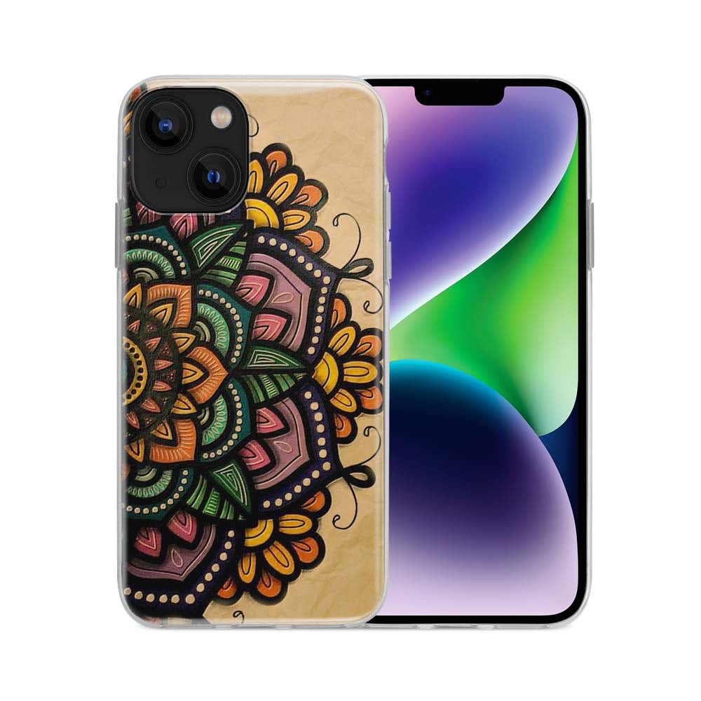 Buy Yellow Mandala Soft Silicon Mobile Back Cover Online