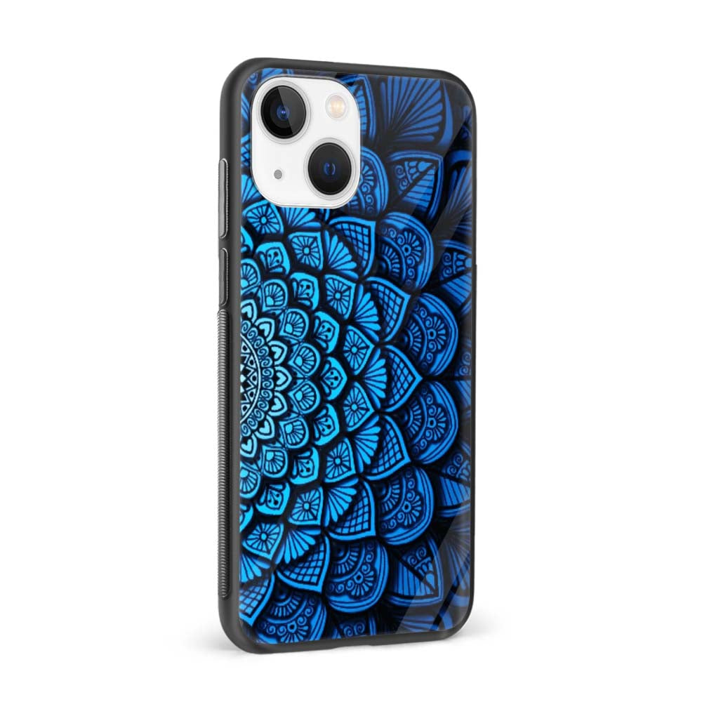 Buy Blue Mandala Glass Back Phone Case/Cover Online