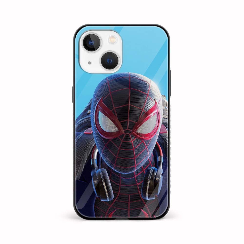 Buy Miles Morales With Bag Glass Back Phone Case/Cover Online