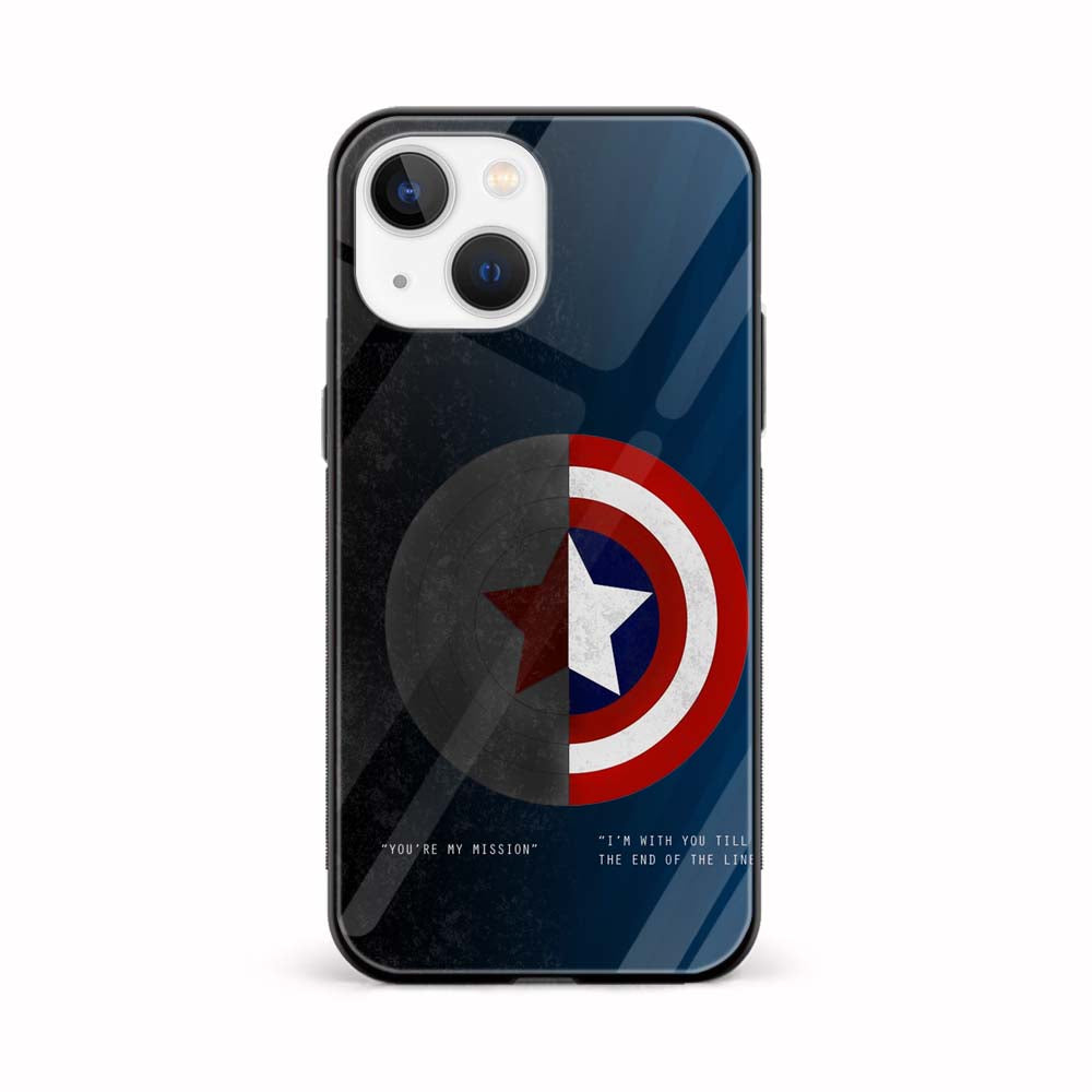 Buy Captain America Shield Glass Back Phone Case/Cover Online