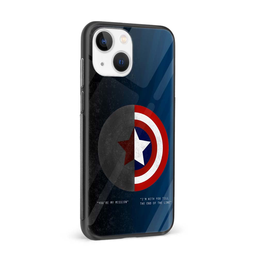 Buy Captain America Shield Glass Back Phone Case/Cover Online