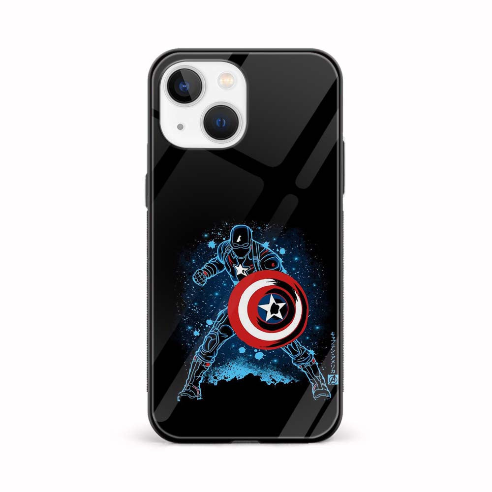 Buy Blue Captain America Glass Back Phone Case/Cover Online