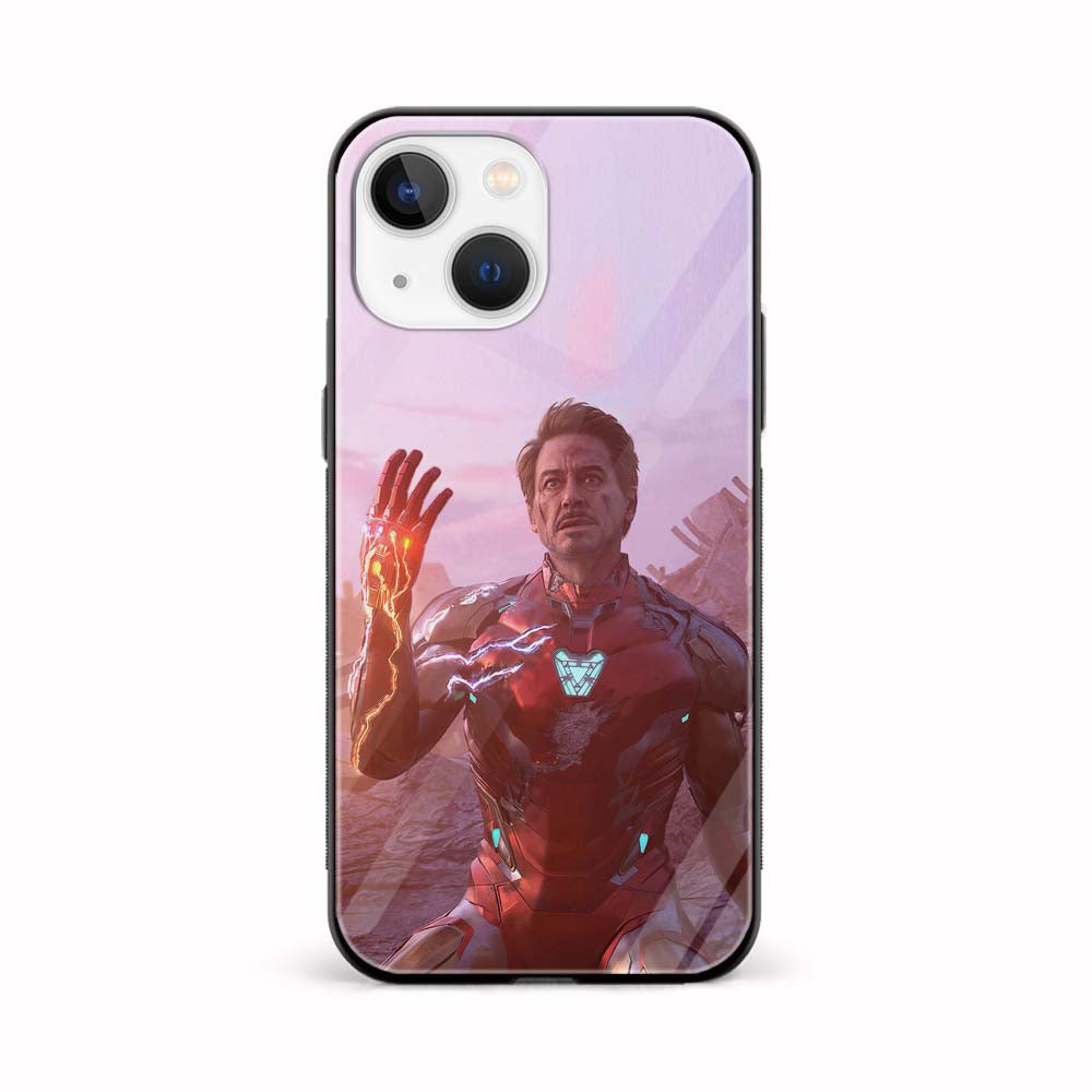 Buy  Iron Man With Infinity Stone Glass Back Phone Case/Cover Online