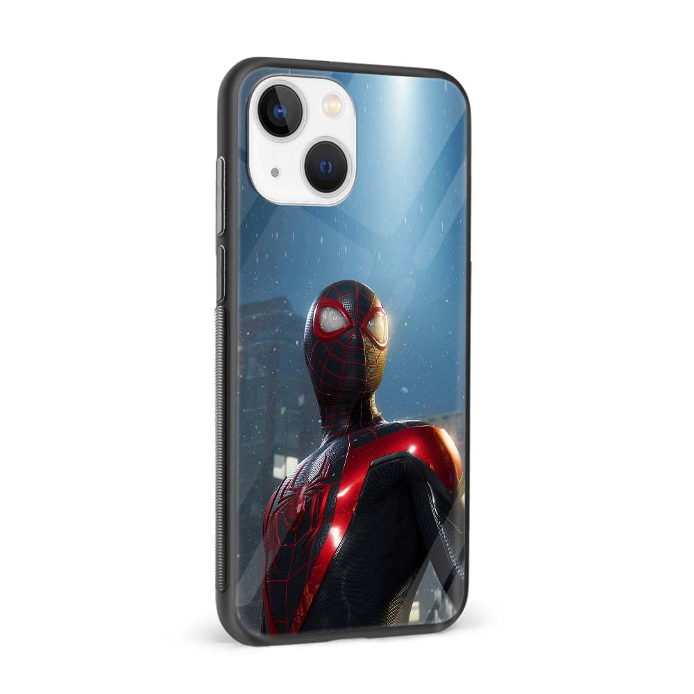 Buy Spiderman Miles Morales Glass Back Phone Case/Cover Online