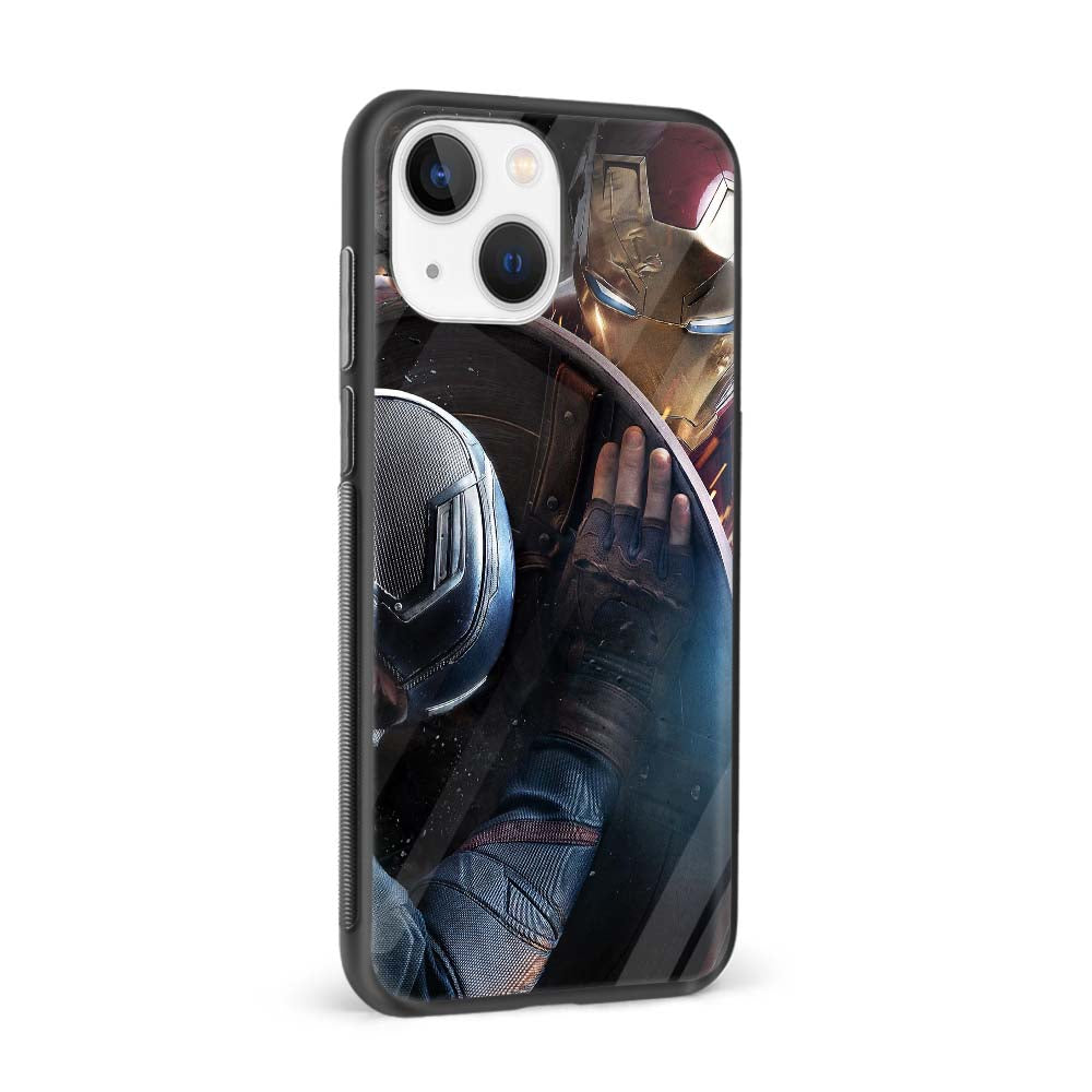 Buy Captain America Vs Ironman Glass Back Phone Case/Cover Online