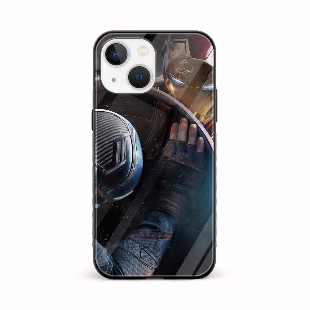 Buy Captain America Vs Ironman Glass Back Phone Case/Cover Online