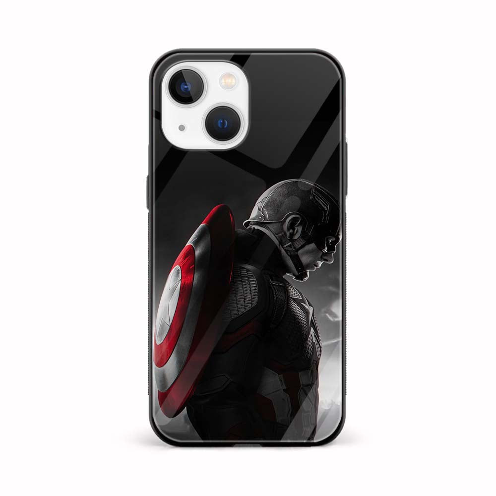 Buy Captain America With Shield Glass Back Phone Case/Cover Online