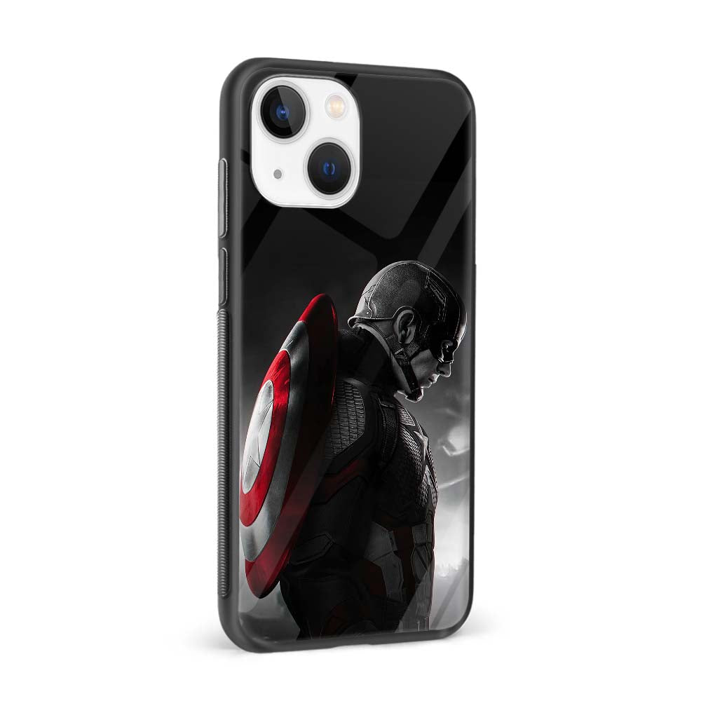 Buy Captain America With Shield Glass Back Phone Case/Cover Online