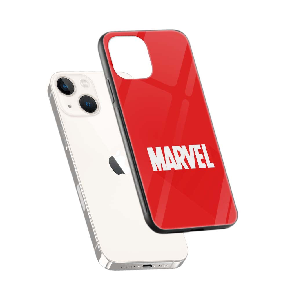 Buy Red Marvel Glass Back Phone Case/Cover Online