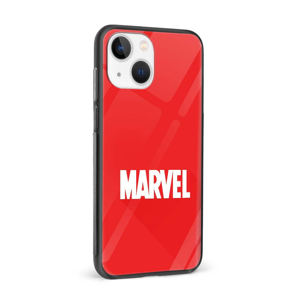 Buy Red Marvel Glass Back Phone Case/Cover Online