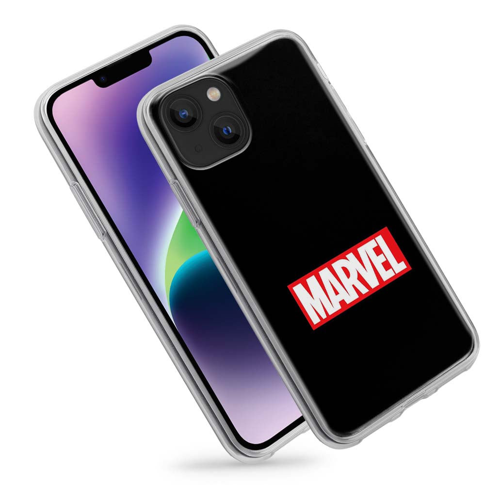 Buy Black Marvel Soft Silicon Mobile Back Cover Online