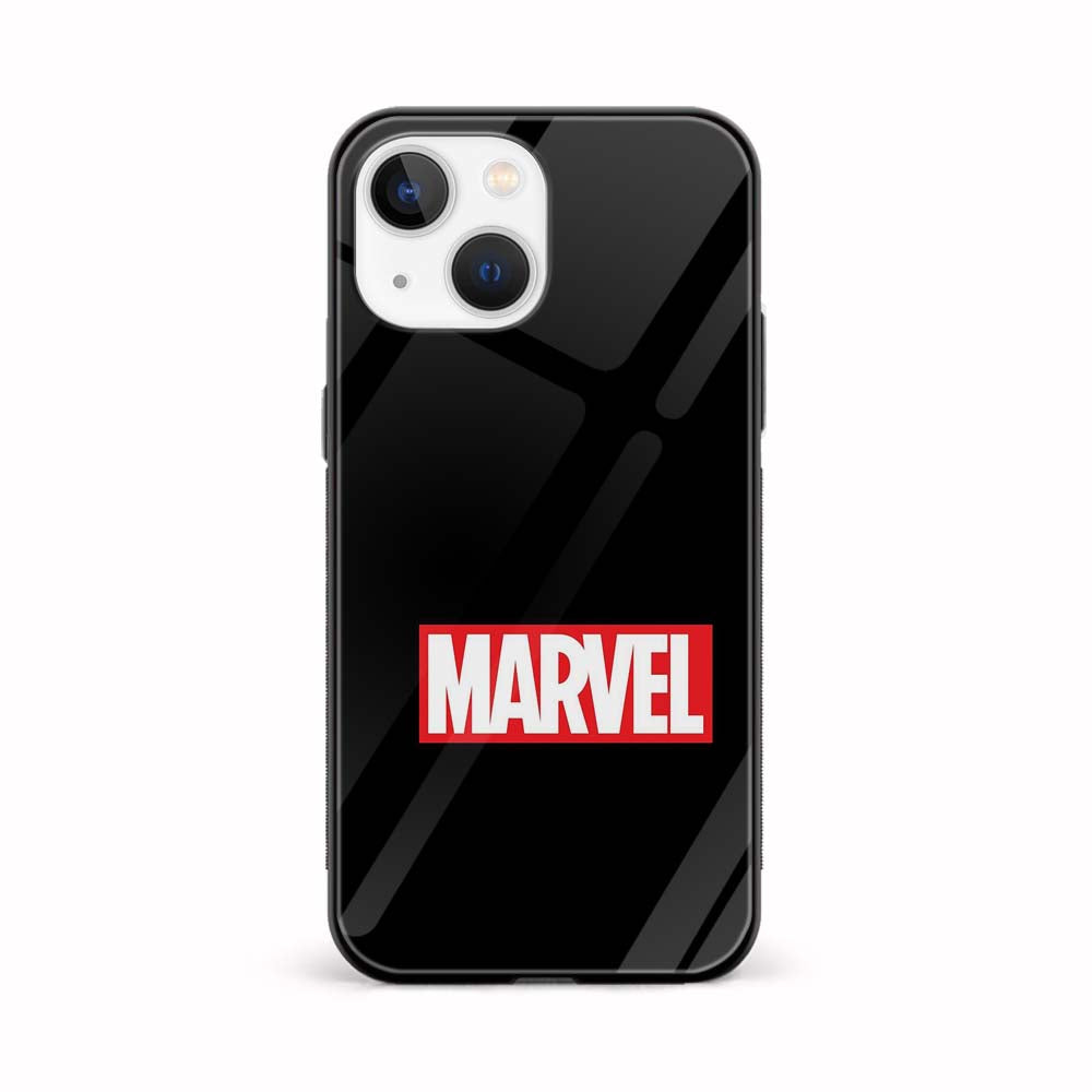 Buy Black Marvel Glass Back Phone Case/Cover Online