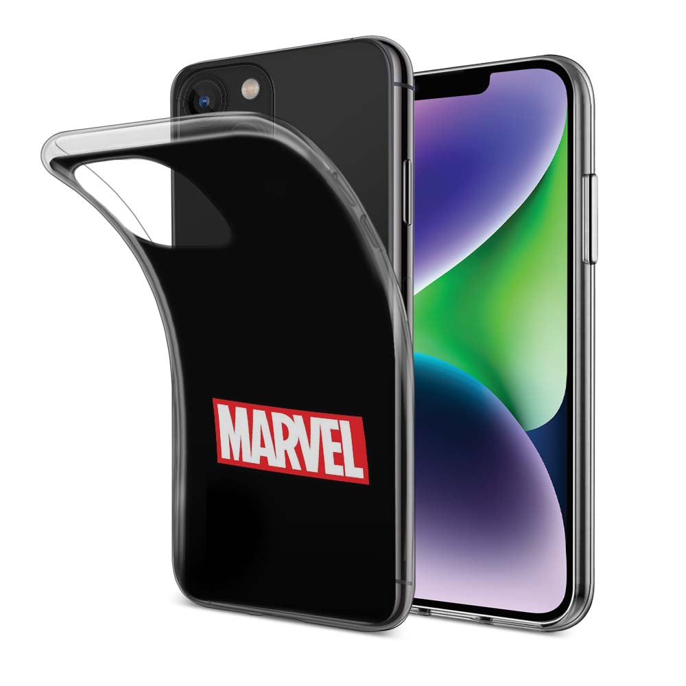 Buy Black Marvel Soft Silicon Mobile Back Cover Online