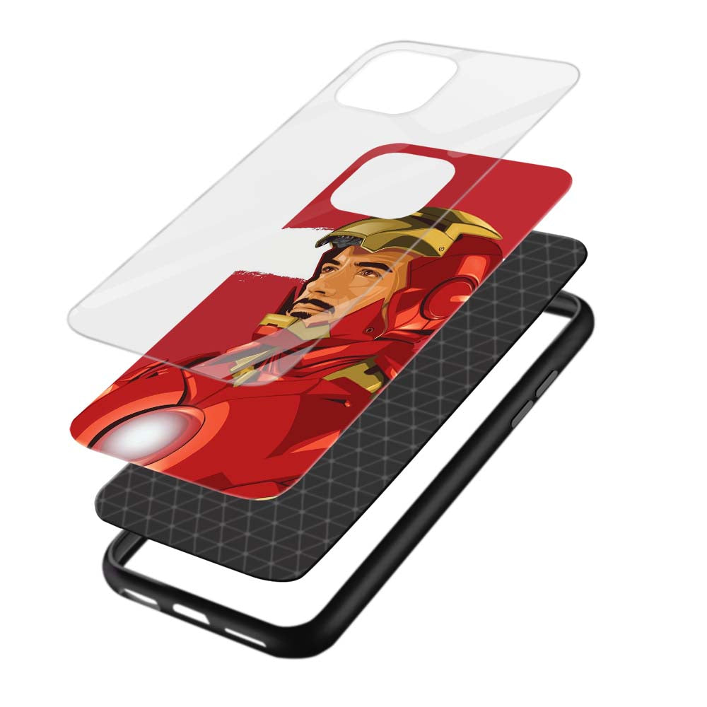 Buy Iron Man Red Suit Glass Back Phone Case/Cover Online