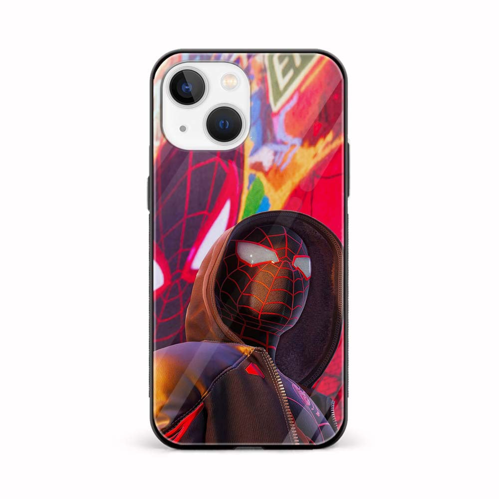 Buy Spiderman Miles Morales Watcher Glass Back Phone Case/Cover Online