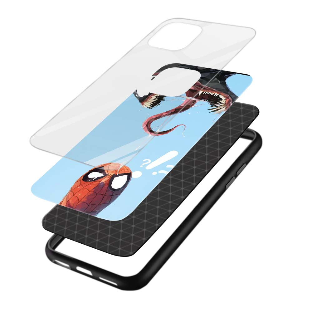 Buy Venom Vs Spiderman Glass Back Phone Case/Cover Online