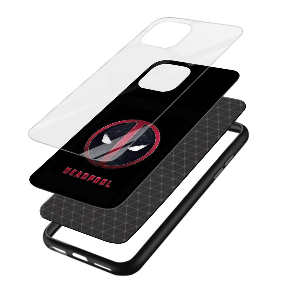 Buy Deadpool In Black Glass Back Phone Case/Cover Online