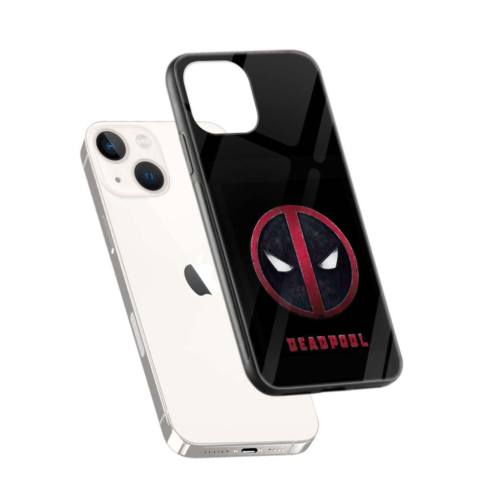 Buy Deadpool In Black Glass Back Phone Case/Cover Online