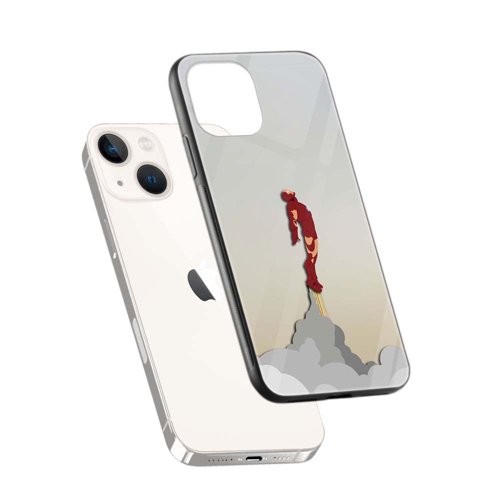 Buy Flying Iron Man Glass Back Phone Case/Cover Online