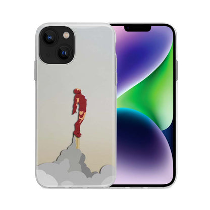 Buy Flying Iron Man Soft Silicon Mobile Back Cover Online