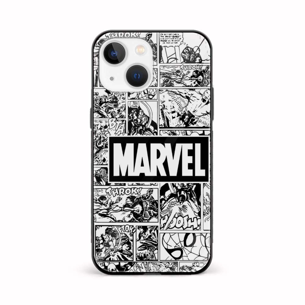 Buy Marvel Picture In White Glass Back Phone Case/Cover Online